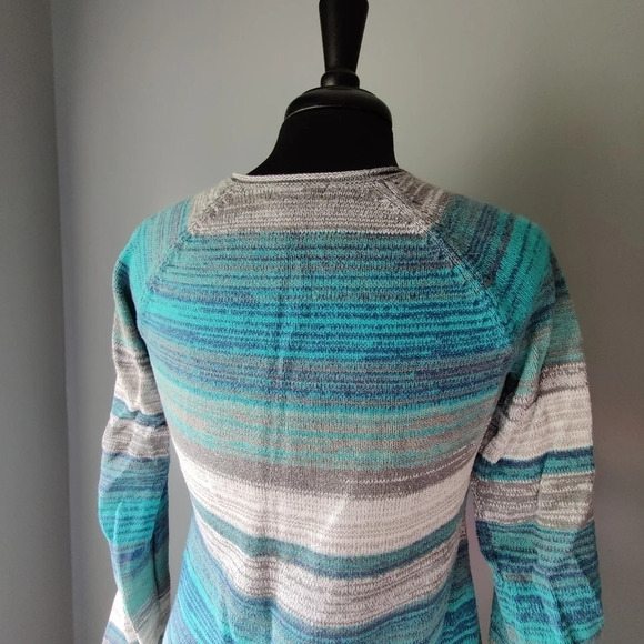 Eddie Bauer Striped Cotton Ombre Sweater - Picture 4 of 4
